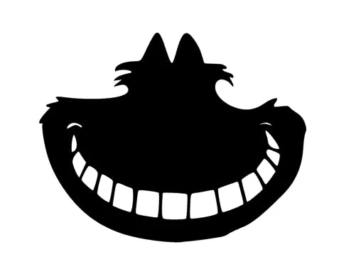Grinsekatze Kopf Silhouette