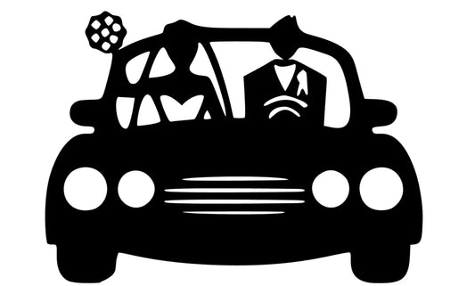 Hochzeit Brautpaar Auto