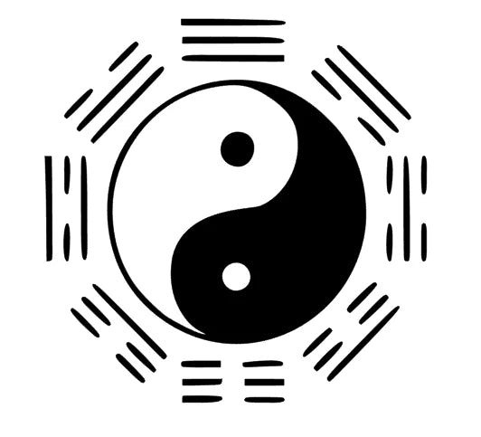 Ying & Yang mit Strichen