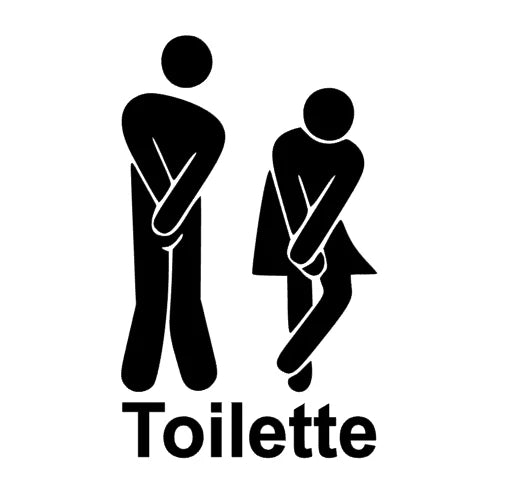 Toilette Mann & Frau dringend