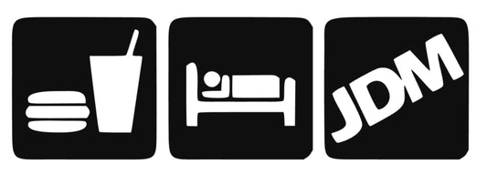 Eat Sleep JDM Symbole