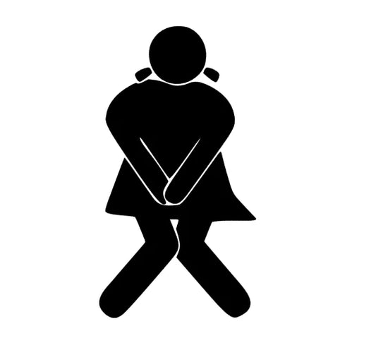 Toilette Frau dringend