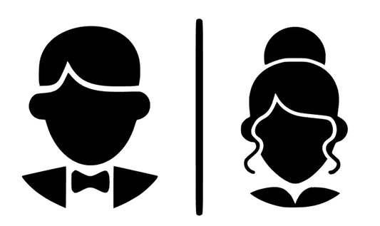Toilette Mann & Frau Köpfe
