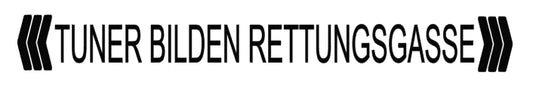 Tuner bilden Rettungsgasse