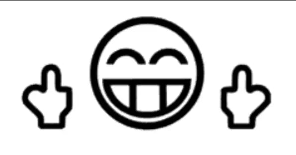 Smiley Mittelfinger