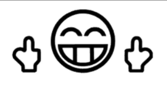 Smiley Mittelfinger