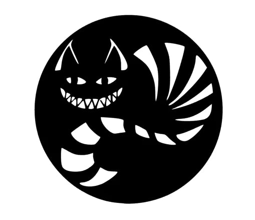 Grinsekatze Rund Silhouette