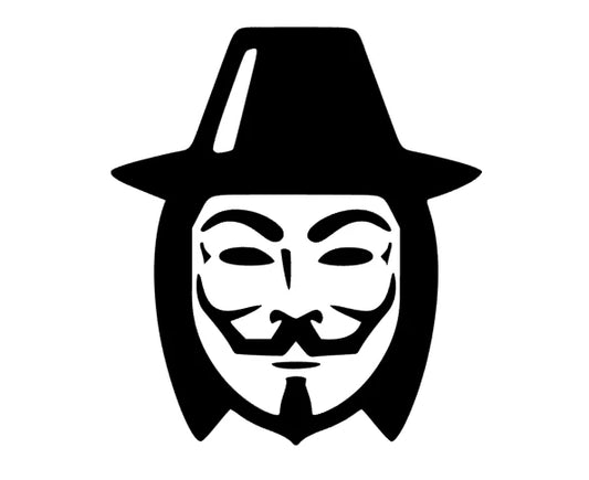 Anonymous Maske mit Hut
